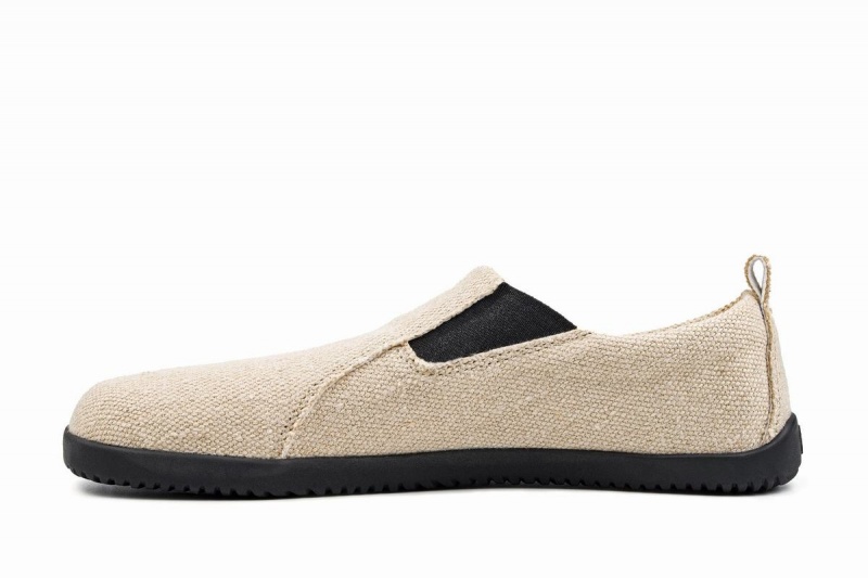 Ahinsa Hemp Barefoot Miesten Slip On Tennarit Beige | NVA6053DM