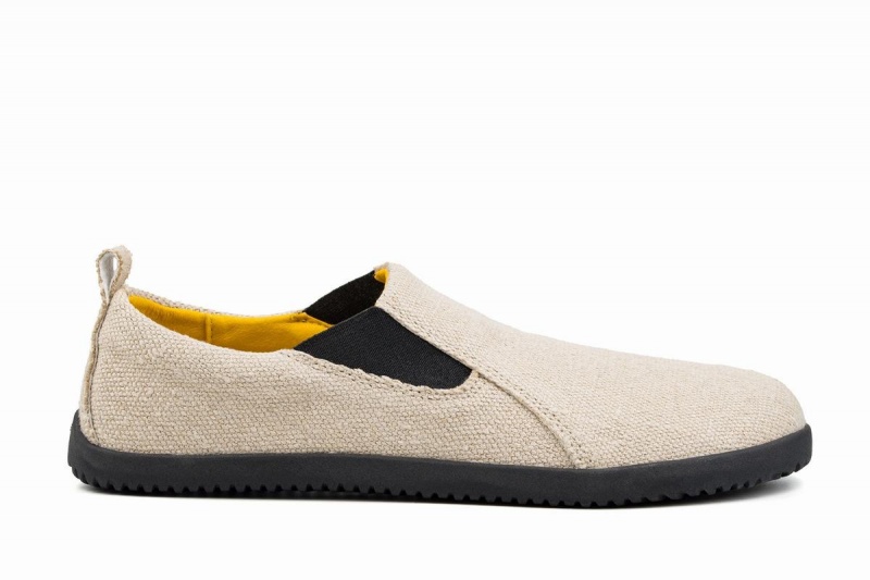 Ahinsa Hemp Barefoot Miesten Slip On Tennarit Beige | NVA6053DM