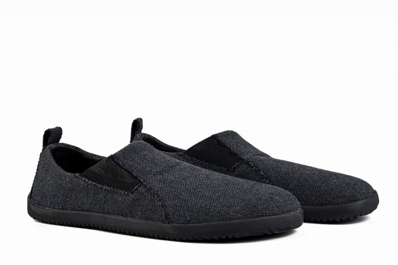 Ahinsa Recycled Barefoot Miesten Slip On Tennarit Tummanharmaat | YJL414FE