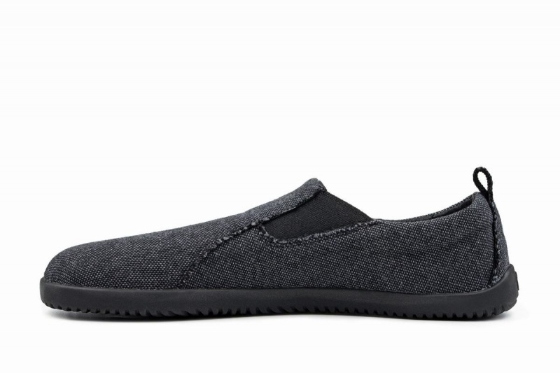 Ahinsa Recycled Barefoot Miesten Slip On Tennarit Tummanharmaat | YJL414FE