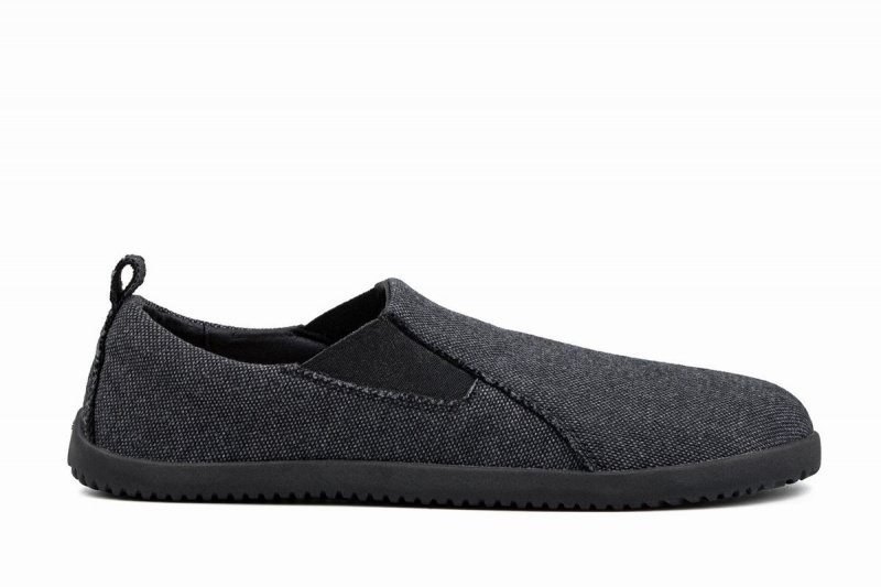 Ahinsa Recycled Barefoot Miesten Slip On Tennarit Tummanharmaat | YJL414FE