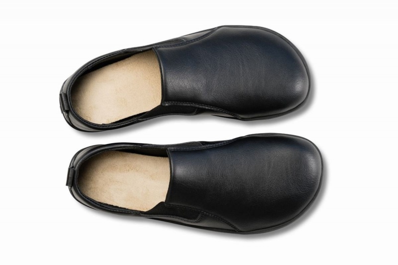 Ahinsa Vegaaniset Nahkaiset Barefoot Miesten Slip On Tennarit Mustat | CVI8346JD